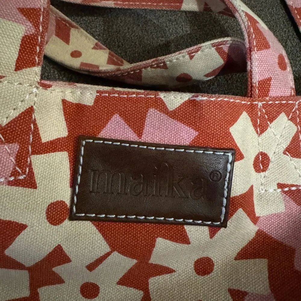 MAIKA Mini Tote Crossbody Bag Linea Red Pink Floral - Picture 3 of 8